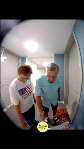 she watched them through her Door Peephole