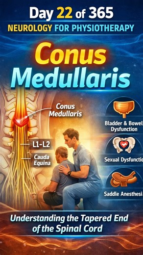 Neurosimplified by Dr Saurabh(pt) | From Cord to Cauda: Understanding the Conus Medullaris 🧠 The conus medullaris is the tapered end of the spinal cord—typically at the L1–L2... | Instagram