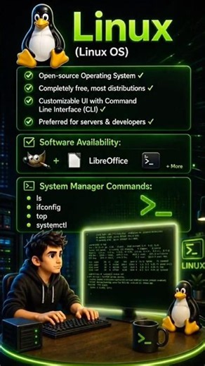 Linux 🐧💚 | Open Source + Powerful Commands + Built for Developers & Servers 🚀