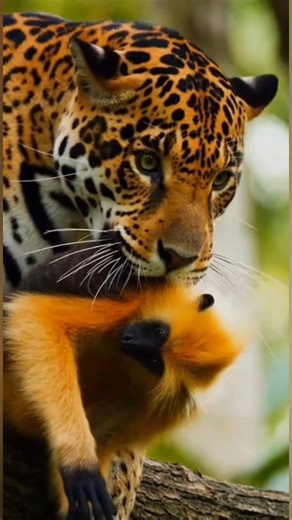 Jaguar vs Golden Langur 🐆🐒 | Who Wins the Wild Showdown?Description👇