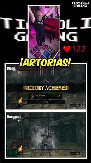 Knight Artorias | PLAYING DARK SOULS SIMULTANEOUSLY WITH A VIOLIN AND A DANCE PAD