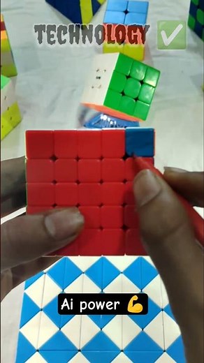 5by5 cube solve by Ai l Ai tricks 🤯 l #cube #shortclips #video