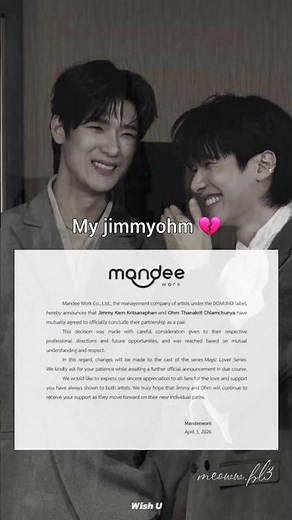 Jimmyohm conclude their partnership :( #jimmyohm #bl #blshorts #fyp