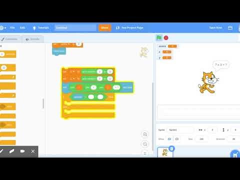 Multiplication Game in Scratch