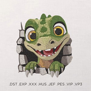 Cute Little T-rex Machine Embroidery Design - Dino Embroidery Files - 5 Sizes - Instant Download - Etsy
