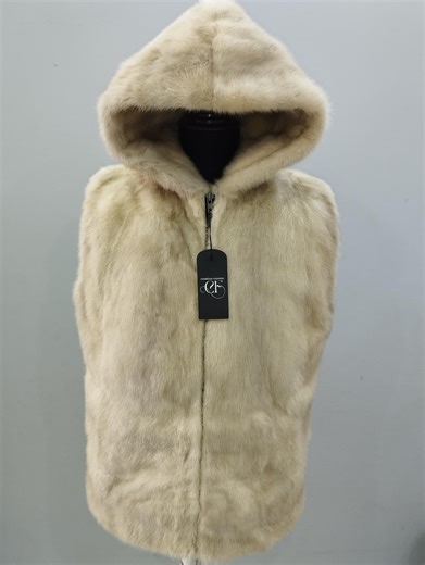 White Cream off White Real Mink Fur Full Skins VEST All Sizes - Etsy