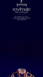 Tanishq Soulmate Diamond Pair Rings - two rings crafted from one billion-year-old natural diamond, for your timeless love | Tanishq