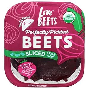 LOVE BEETS Organic Perfectly Pickled Sliced Beets, 6.5 OZ