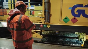 This train-track tamping machine may look like a mechanical elephant, but it’s a seriously sophisticated piece of tech: from a laser system to register the levels of the track, to a leveling machine to tamp and compress them down. Impossible Repairs: Euro Train Heroes premieres tonight at 8 PM. | Smithsonian Channel