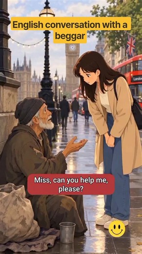 English Conversation in Real Life | Talking to Beggars | Daily English Speaking Practice