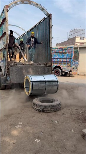 Heavy Steel Coil Unloading Without Crane 😱 |🔥Next Level Desi Engineering..!!