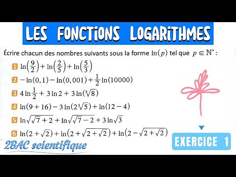 les fonctions logarithmes 2bac 🔥 exercice 1