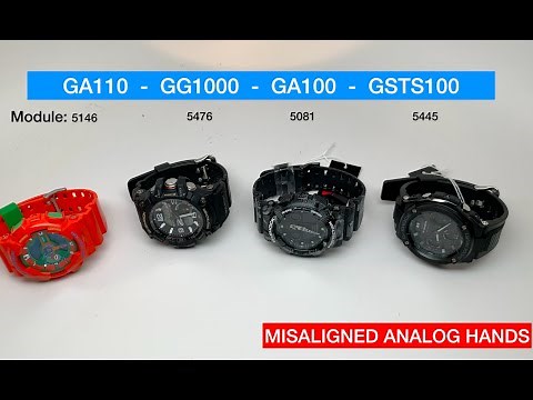 G-Shock Casio how to fix ALL misaligned Analog hands. Digital and Analog DON'T MATCH