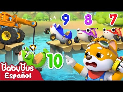 Diez Coches Cruzan el Puente | Canciones Infantiles | Video Para Niños | BabyBus Español