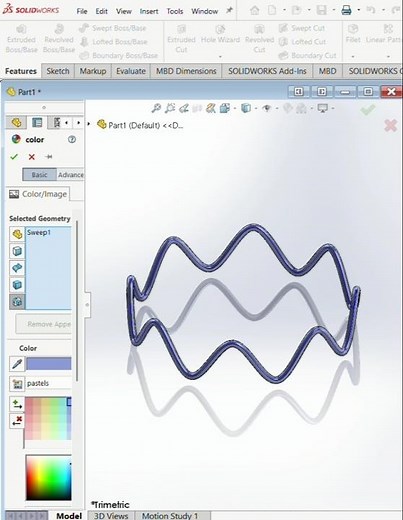 Curve through reference point #cad #solidworks #viral