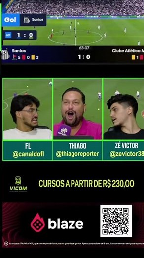 SANTOS X ATLÉTICO MINEIRO AO VIVO AGORA 📱 BRASILEIRÃO 2026