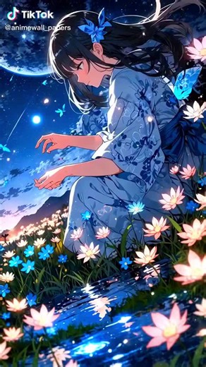 예쁜 꽃과 나비 소녀 배경화면 추천