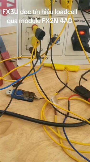 FX3U đọc tín hiệu loadcell qua module FX2N 4AD
