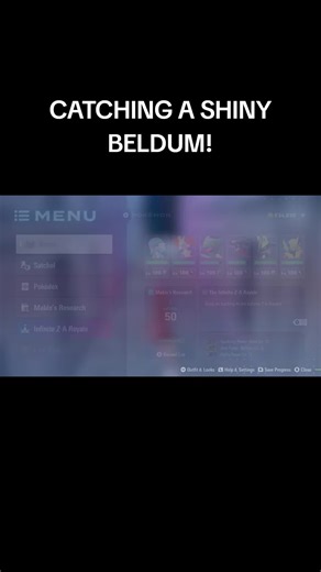 shiny beldum :D #pokemon #pokemonlegendsza #beldum #metang #metagross