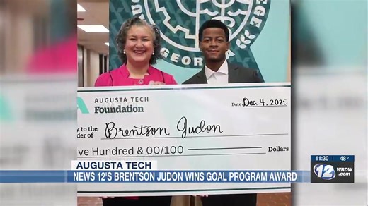 Our photographer, Brentson Judon, won the 2026 Augusta Technical College Georgia Occupational Award of Leadership. | News 12 26 Augusta