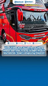 5.3K views · 30 reactions | Viral Video Bus PO Sanjaya Oleng depan Banyak Orang, Sopir Langsung Dipecat Tengah beredar sebuah video menunjukkan sebuah bus oleng dan nyaris menabrak orang, viral di media sosial. PO Sanjaya Trans mengonfirmasi bus yang ada dalam video viral itu adalah miliknya. Bahkan, pihaknya menyebut bahwa sopir bus itu kini telah dipecat. | Tribun Sumsel | Facebook