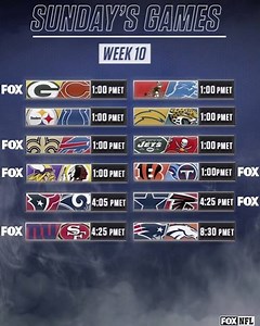 102K views · 570 reactions | Welcome to Week 10 in the NFL! Comment with 1 team you know is going to win. | NFL on FOX | Facebook