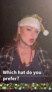 Went on a shopping trip to dollar store for a few Christmas props. Which hat looks best on me?
