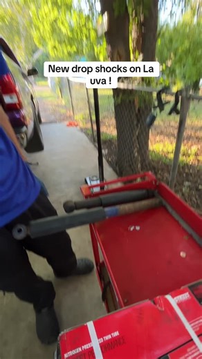 Soufendfilms on Instagram: "Today is officially the last day of La uva riding like crap 😂 let’s get these old shocks out of here and install the brand new @belltechsuspension drop shocks #trokas #truckbuild #projecttruck #singlecab #droppedtrucks #gmctrucks #sierra #explorereel"