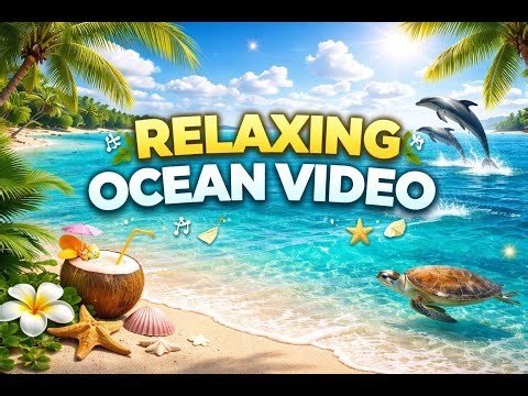 Relaxing Ocean Video 🌊✨ | Calm Sea Waves & Peaceful Music 🐬🎶