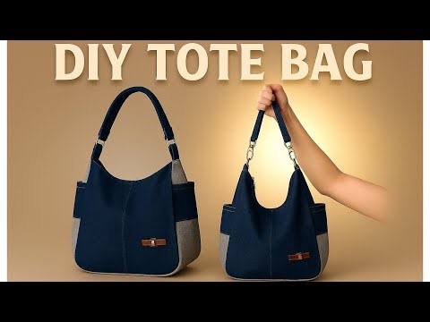 One-Piece Denim DIY: Create a Chic Zipper Shoulder Bag | Beginner-Friendly Tutori