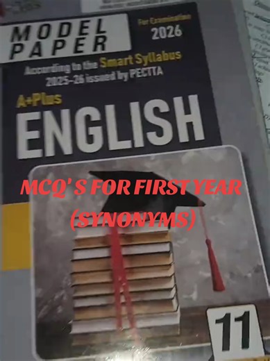Mcq' s for first year ( synonyms)#firstyearstudent #foryoupage #foryou #mcq #CapCut