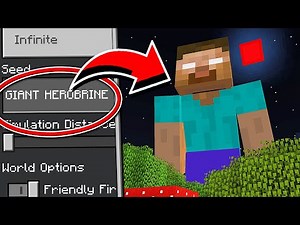Do NOT Play on the GIANT HEROBRINE SEED in Minecraft... (Scary Minecraft Myths)