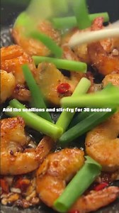 Spicy Garlic Shrimp Stir-Fry #cooking #shrimp