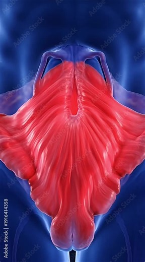 Medical animation of male pelvic pain with red inflammation flowing, human body anatomy showing prostate cancer pain area