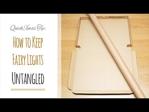 How to: STOP Fairy Lights from TANGLING | Easy Way to Store Christmas Lights TANGLE-FREE | Cardboard