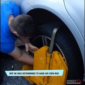 Guy gets busted removing a wheel clamp, things get heated. Good effort getting it off though! Vid: Viralhog. | Street FX Motorsport USA