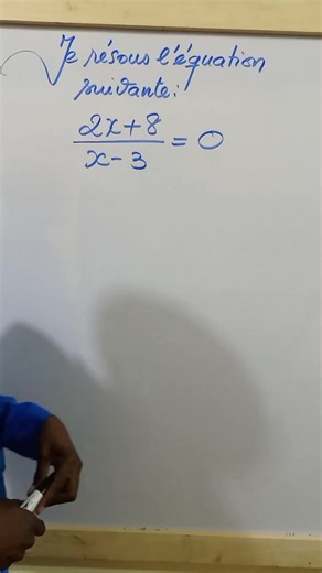 Résolution d'une équation quotient du type A(x)/B(x)=0 #math #pourtoi #France #Belgique #allemagne🇩🇪