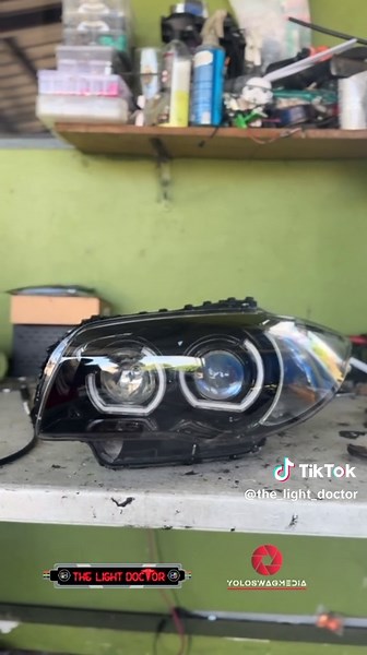 BMW headlights came in for wiring repair and customization with dual switchback halo set up. Headlight lens were sourced and replaced for a crisp clean finish #BMW #HeadlightCustomization #Lenschange #Restoration #Customlighting