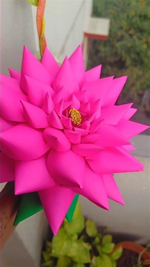 DIY Lotus Flower making with paper 🪷| paper craft #diy #craft #louts #flower #howtomake #pepercraft