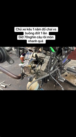 Xe máy bị mòn nhanh do sử dụng chai vệ sinh