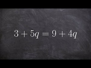 Solving an equation with variables on both sides one solution