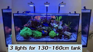 PopBloom RL90 iOS/Android App Control Saltwater Reef Aquarium Light 72 inch Aquarium LED WiFi Lights LED Coral Reef Lighting for 180-220cm Tank