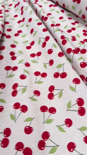 Stop scrolling if you love cute prints 🍒✨ This cherry fabric is giving retro kitchen, summer dresses and cottage vibes all in one 😍 ✔️ 140cm wide ✔️ Sold by the metre ✔️ Sent in one continuous length ✔️ Perfect for dresses, cushions, curtains & craft projects Imagine this as a summer skirt or café curtains 🍓 Available now at LushFabric.com #CherryFabric #Cottagecore #SewingTok #redcherry #cherry