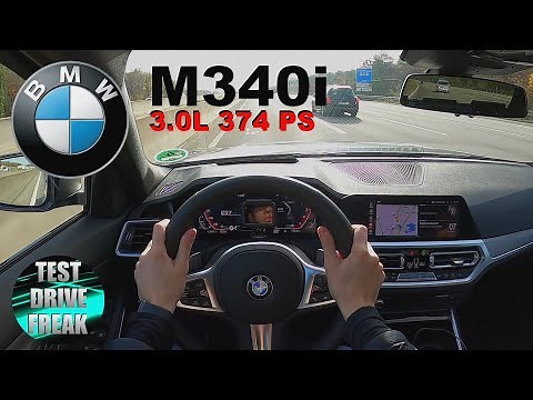 2020 BMW M340i xDrive G20 374 PS TOP SPEED AUTOBAHN DRIVE POV