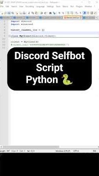 Python Tutorial: How to create your own Discord Selfbot script!