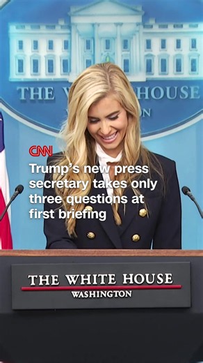 President Donald Trump's new White House press secretary Katie Zacharia kept her first briefing to just 14 minutes, allowing for only five-and-a-half minutes of questions from three reporters, but she managed to break some news. @Kaitlan Collins reports.