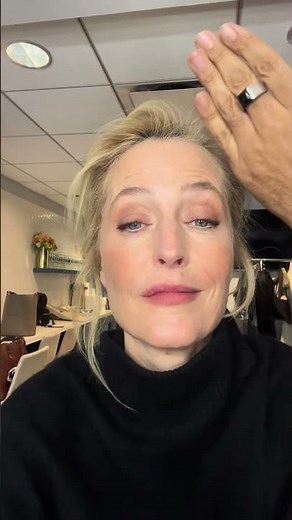 Gillian Anderson's Stunning Behind-the-Scenes Moment ✨#GillianAnderson #BehindTheScenes
