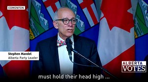 "I really believe deeply, this is the party of the future in this province." Alberta Party Leader Stephen Mandel urged party members to hold their heads high after Tuesday's defeat. Read more: www.cbc.ca/1.5096607 | CBC Edmonton