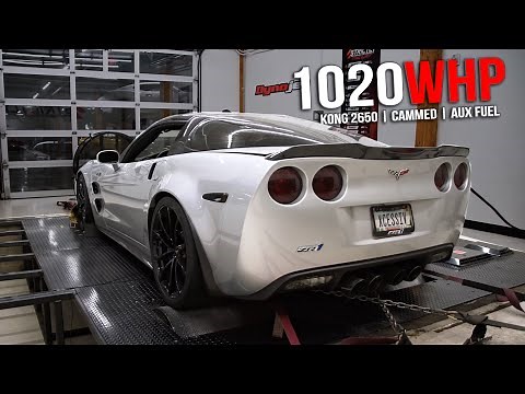 1020whp C6 Corvette ZR1: Kong 2650, Cam, Aux Fuel | Dyno Session