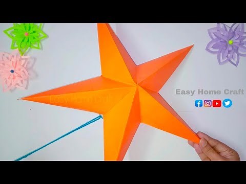 How to make 3D Star ✨| Christmas and New year Decoration | Big 3D paper Star